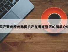 国产亚州欧州韩国日产在看完整区的简单介绍