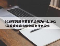 2025年跨境电商有机会吗为什么,2025年跨境电商有机会吗为什么没有