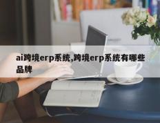 ai跨境erp系统,跨境erp系统有哪些品牌